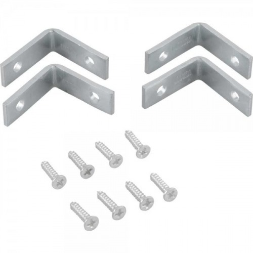 Cantoneira para cortina 3 x 3 cm zincada com 4 peças Cantoneira para cortina 3 x 3 cm zincada com 4 peças