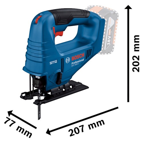 Serra tico tico a bateria 18V Brushless Sem bateria - GST 183-L Serra tico tico a bateria 18V Brushless Sem bateria - GST 183-L