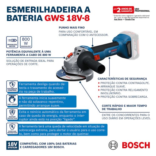 Esmerilhadeira angular 4.1/2 Esmerilhadeira angular 4.1/2