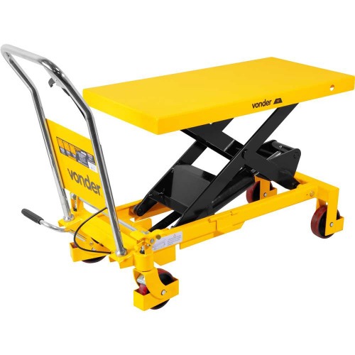 Mesa hidr�ulica pantogr�fica capacidade 1000kg com roda de PU - MPP 1000