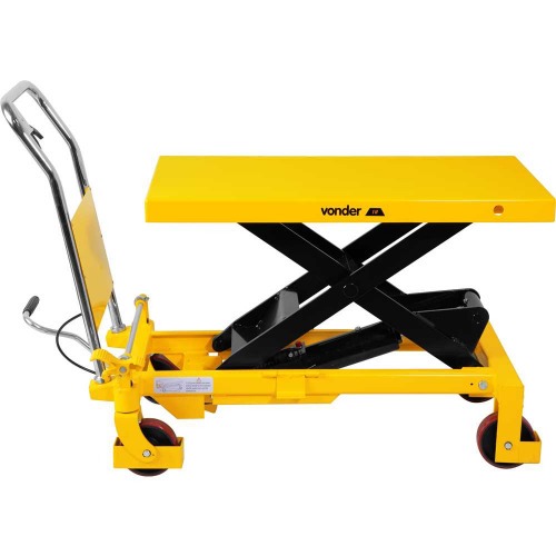 Mesa hidr�ulica pantogr�fica capacidade 1000kg com roda de PU - MPP 1000