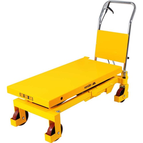 Mesa hidr�ulica pantogr�fica capacidade 1000kg com roda de PU - MPP 1000