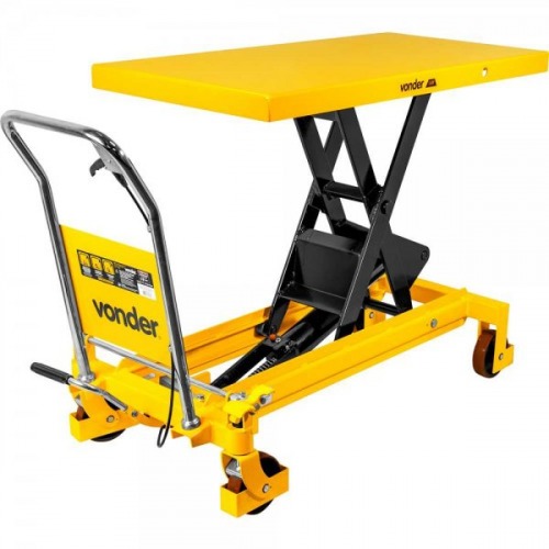Mesa hidr�ulica pantogr�fica capacidade 1500kg com roda de PU MPP 1500