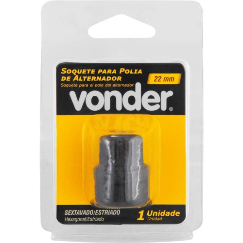 Soquete especial para polia de alternador sextavado 22 mm x estriado 33 dentes Soquete especial para polia de alternador sextavado 22 mm x estriado 33 dentes