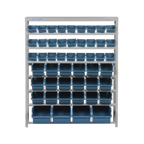 Estante met�lica com 49 gavetas azul medidas diversas - EP49A