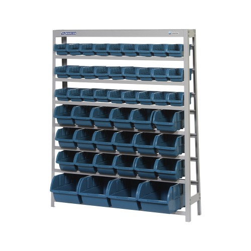 Estante met�lica com 49 gavetas azul medidas diversas - EP49A