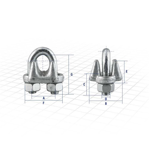 Clips para cabo de a�o 3/16