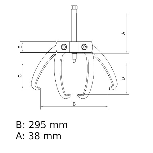Saca polia com 2 garrasabertura de 295 mm - 44027008 Saca polia com 2 garrasabertura de 295 mm - 44027008