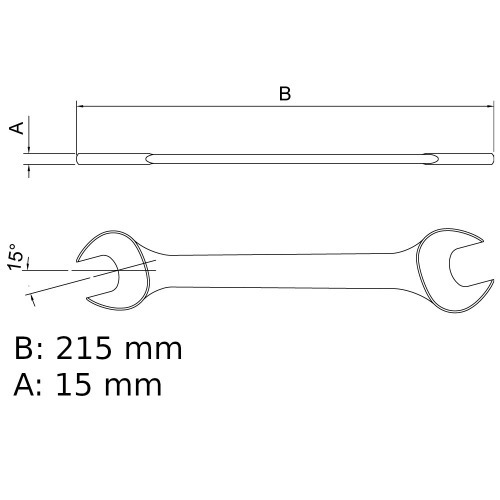 Chave fixa 10 x 11 mm a�o cromo van�dio com cartela