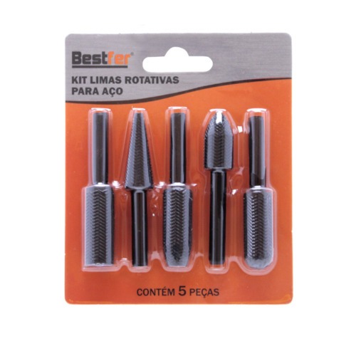 Kit de lima rotativa para aço 5 peças - BFH2893 Kit de lima rotativa para aço 5 peças - BFH2893