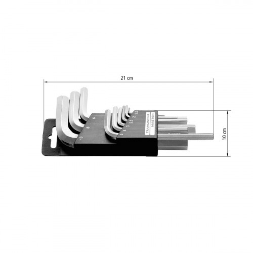 Jogo de chave hexagonaisen 1,5 a 10 mm com 9 peças Jogo de chave hexagonaisen 1,5 a 10 mm com 9 peças