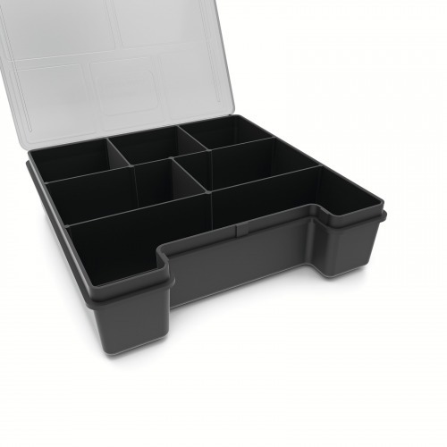 Organizador plástico com 6 compartimentos com tampa Organizador plástico com 6 compartimentos com tampa