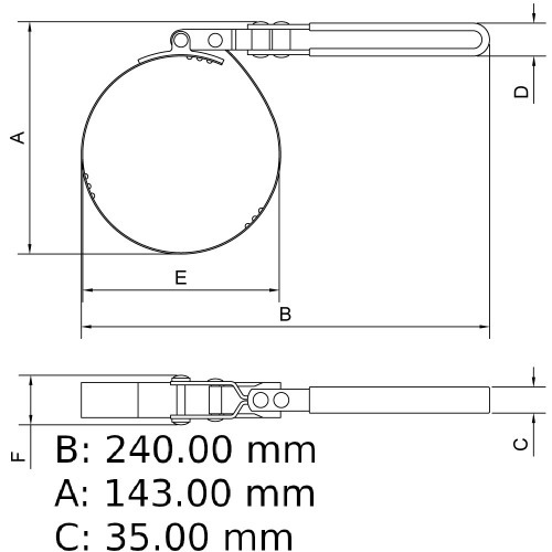 Chave para filtros de óleo com diâmetro de 104 a 113 mm - 44041003 Chave para filtros de óleo com diâmetro de 104 a 113 mm - 44041003