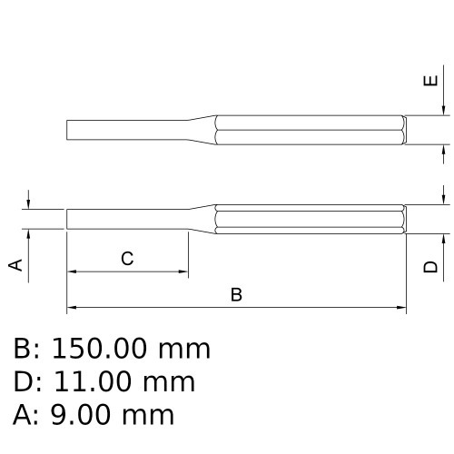 Saca-pinos paralelo 6 mm - 44471106
