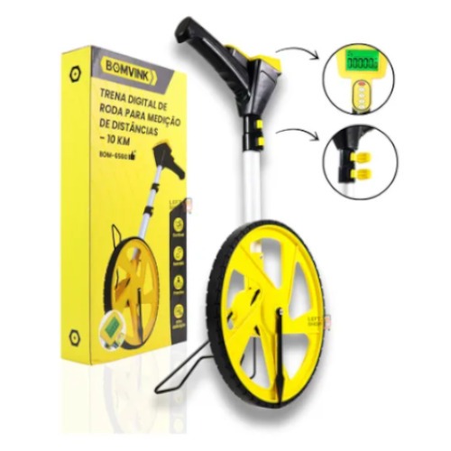 Trena digital de roda para medição de distâncias - BOM-6560 Trena digital de roda para medição de distâncias - BOM-6560