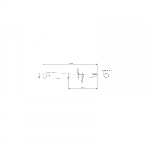 Chave canhão tubular 10 x 125 mm formato tubular - 4150010 Chave canhão tubular 10 x 125 mm formato tubular - 4150010