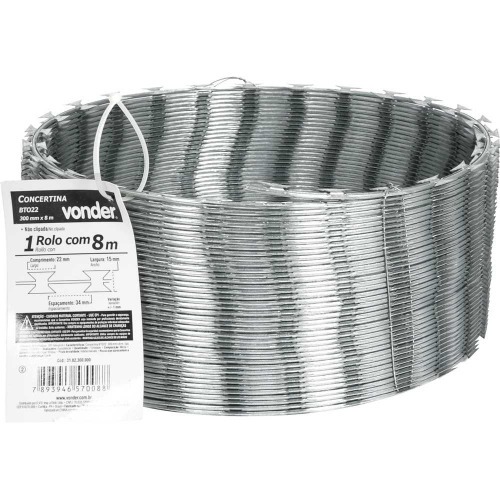 Concertina 300 mm x 10 m n�o clipada