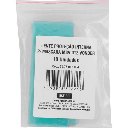 Lente transparente externa 100 x 40 mm para máscara automática com 10 unidades Lente transparente externa 100 x 40 mm para máscara automática com 10 unidades