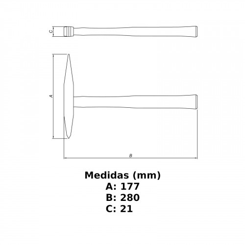 Martelo picador de solda 290 gramas - 40455/000 Martelo picador de solda 290 gramas - 40455/000