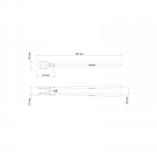 Cavadeira articulada com cabo de madeira 110 cm - 77559524
