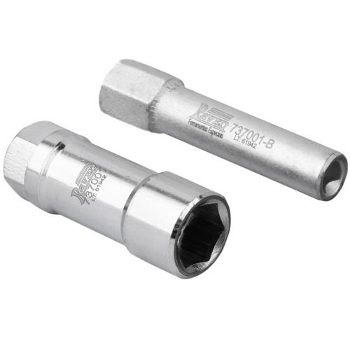 Soquete longo vazado de 18 mm e adaptador para porca amortecedor 737001