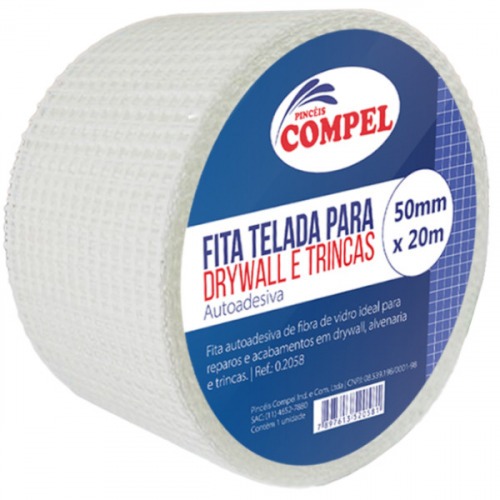 Fita telada para drywall 50 mm x 20 m - 1.2058 Fita telada para drywall 50 mm x 20 m - 1.2058