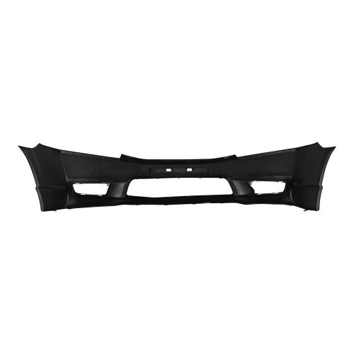 Para-choque Honda Civic 2009 a 2011 com ressalto de placa dianteiro preto liso - 8060