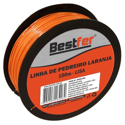 Linha para pedreiro lisa 0,8mm x 100 metros - BFH2766 Linha para pedreiro lisa 0,8mm x 100 metros - BFH2766