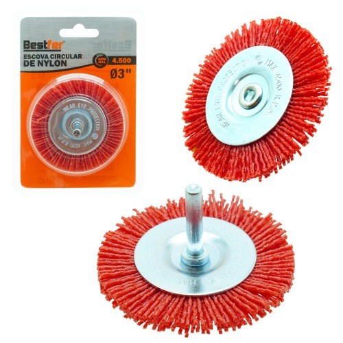 Escova de nylon circular 3 Escova de nylon circular 3