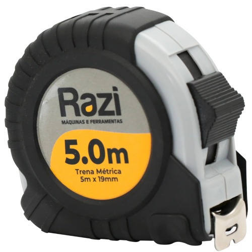 Trena com fita de a�o 19 mm x 5 m com trava - RZ-TM5M