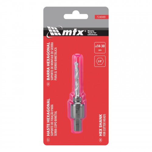 Suporte para serra copo de 14 a 30 mm com haste sextavada - 724949