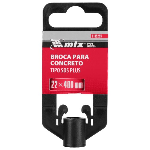 Broca de wídea para concreto 22 x 400 mm SDS Plus - 7105255 Broca de wídea para concreto 22 x 400 mm SDS Plus - 7105255
