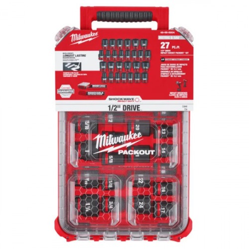 Jogo de soquete de impacto 10 a 24mm e 3/8