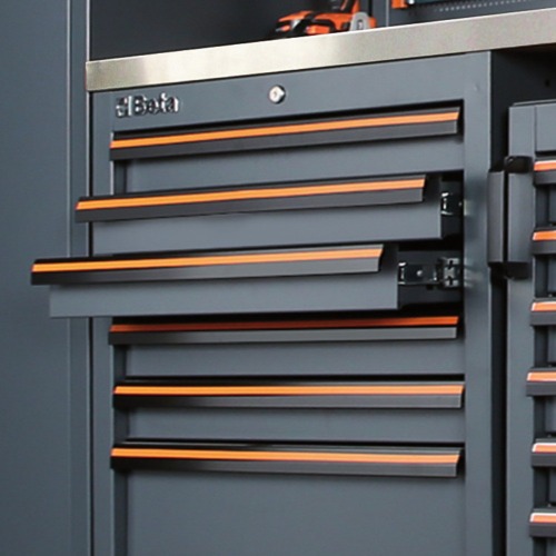 Armário Mobiliário para oficina tampo inox com kit 268 ferramentas - C45PRO 2.0X Armário Mobiliário para oficina tampo inox com kit 268 ferramentas - C45PRO 2.0X