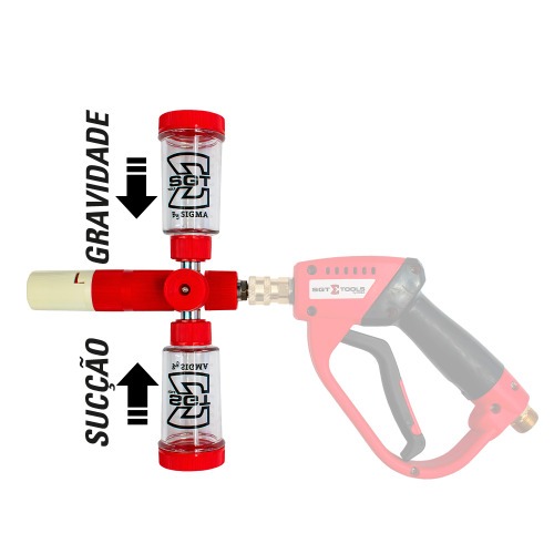 Aplicador de detergente Gravity Snow Foam encaixe 1/4