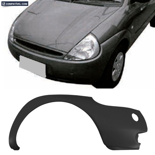 Para-choque Ford Ka 1997 a 2002 dianteiro direito preto - 2620P Para-choque Ford Ka 1997 a 2002 dianteiro direito preto - 2620P