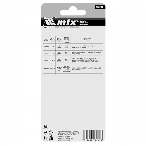 L�mina serra tico-tico 55 mm 21 dentes para metal 3 pe�as - 782099