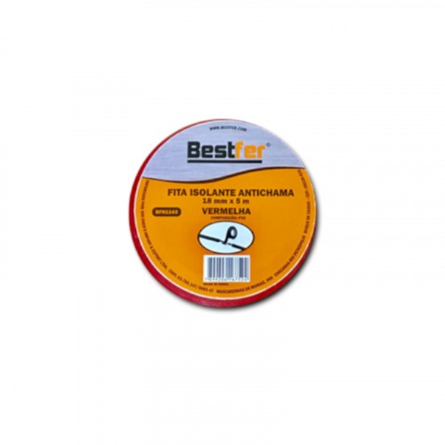 Fita isolante antichama 18 mm x 5 m vermelha - BFH1143 Fita isolante antichama 18 mm x 5 m vermelha - BFH1143