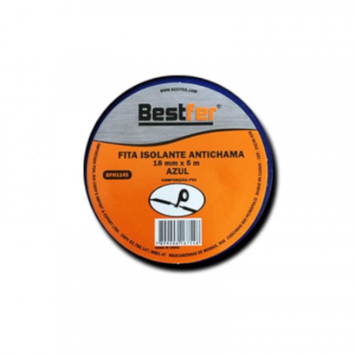 Fita isolante antichama 18 mm x 5 m azul - BFH1145 Fita isolante antichama 18 mm x 5 m azul - BFH1145