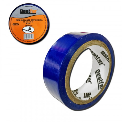 Fita isolante antichama 18 mm x 5 m azul - BFH1145 Fita isolante antichama 18 mm x 5 m azul - BFH1145