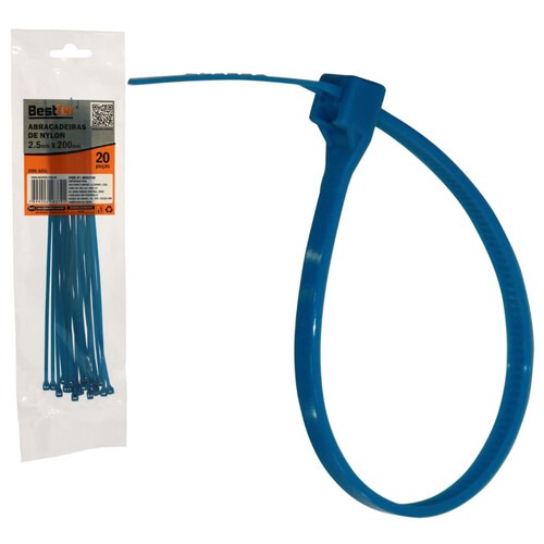 Abra�adeira de nylon 2,5 mm x 20 cm 20 pe�as - BFH2728