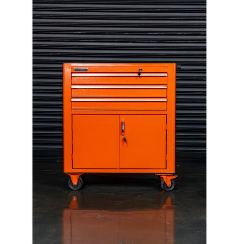 Carrinho para ferramentas com 3 gavetas e 2 portas Carrinho para ferramentas com 3 gavetas e 2 portas