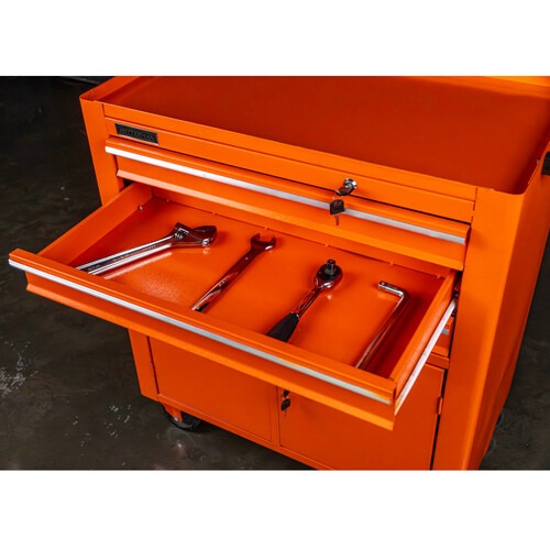 Carrinho para ferramentas com 3 gavetas e 2 portas Carrinho para ferramentas com 3 gavetas e 2 portas