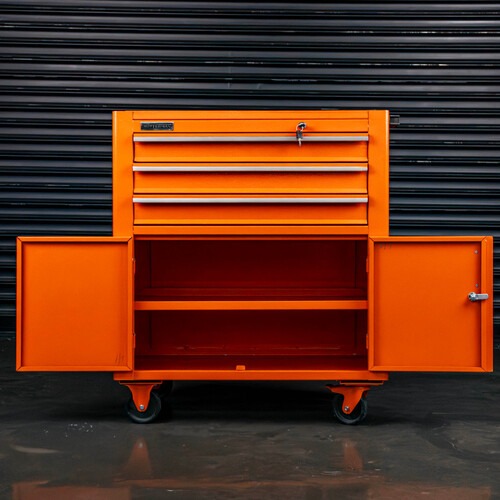 Carrinho para ferramentas com 3 gavetas e 2 portas Carrinho para ferramentas com 3 gavetas e 2 portas