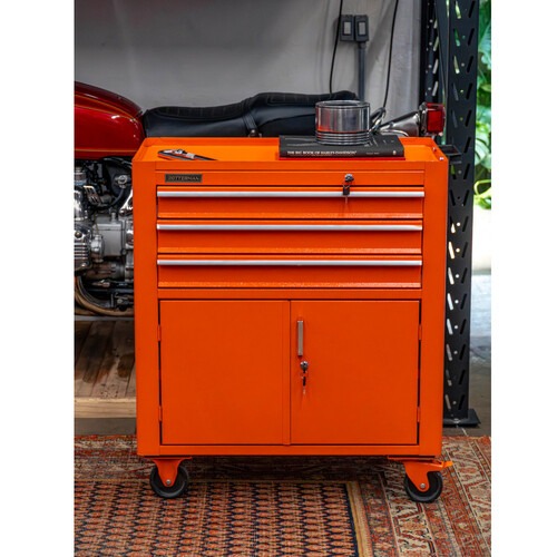 Carrinho para ferramentas com 3 gavetas e 2 portas Carrinho para ferramentas com 3 gavetas e 2 portas