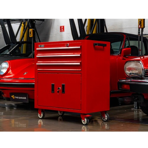 Carrinho para ferramentas com 3 gavetas e 2 portas - RLL-316 Carrinho para ferramentas com 3 gavetas e 2 portas - RLL-316