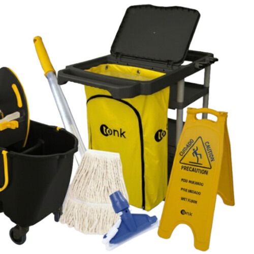 Kit para limpeza profissional preto e amarelo com 6 peças - Pratic Kit para limpeza profissional preto e amarelo com 6 peças - Pratic
