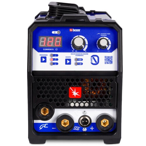 Inversora de solda Mig sem gás 120A Multiprocesso com acessórios - MIG0 110V/220V Inversora de solda Mig sem gás 120A Multiprocesso com acessórios - MIG0 110V/220V