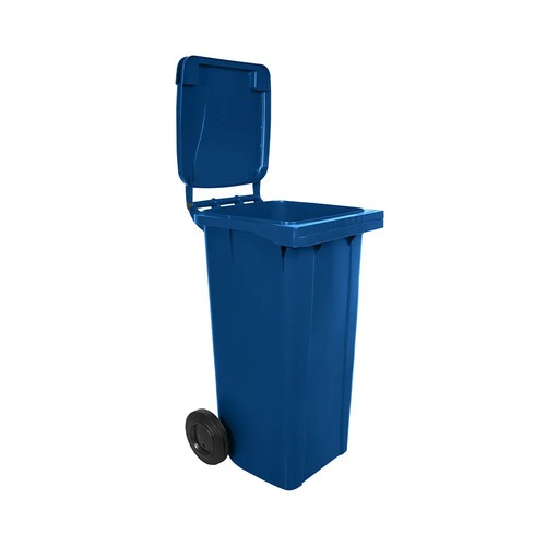 Carrinho coletor de lixo 120 litros sem pedal - 13741