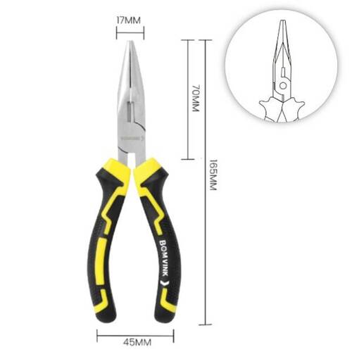 Alicate bico meia cana reto 6